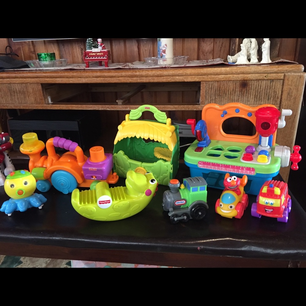 Lot of baby toys